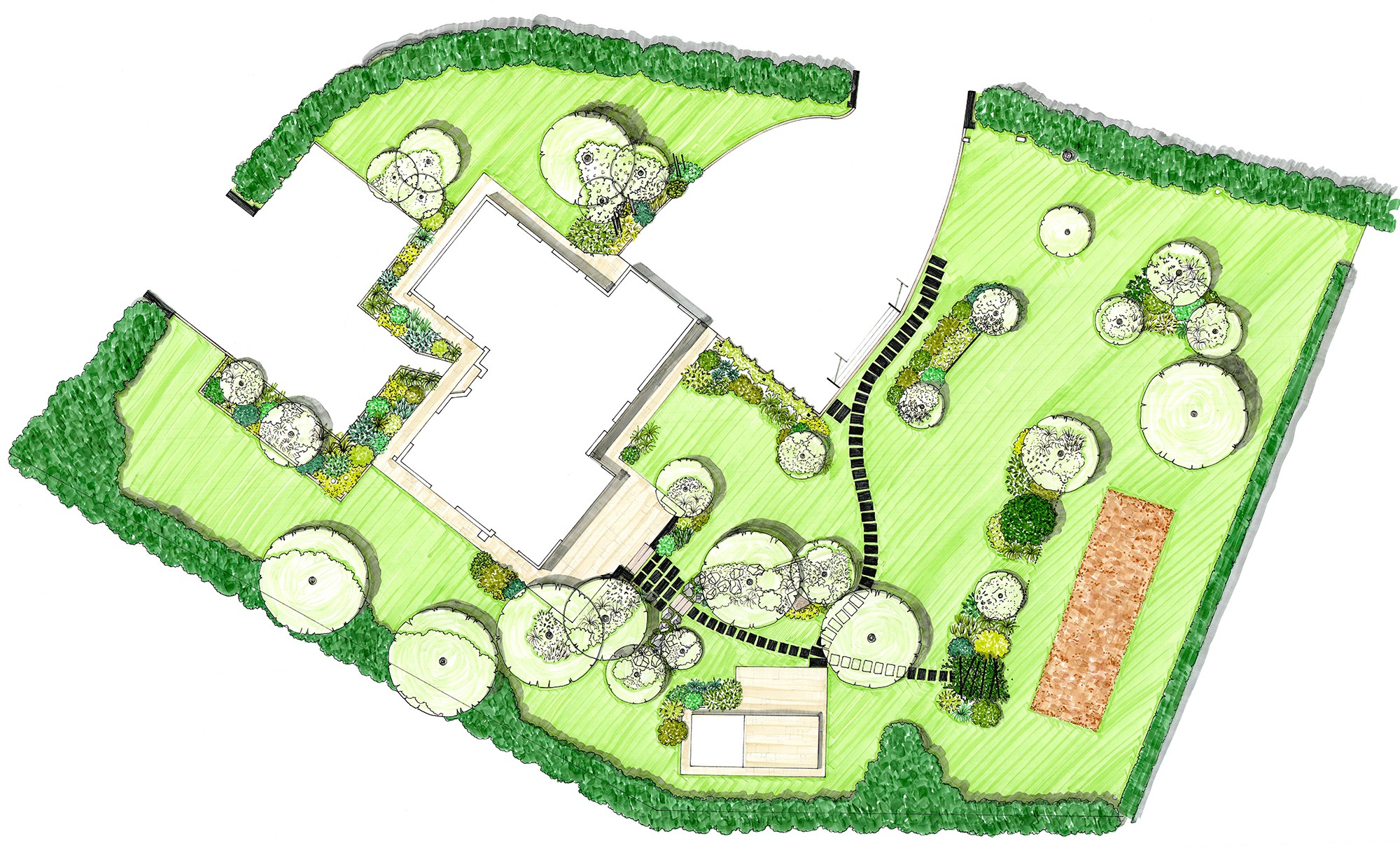 Grand jardin champêtre